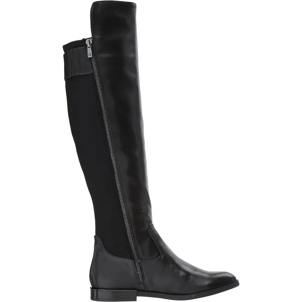 Calvin Klein Women Over The Knee Riding Boots Priya Size US 5M Wide Calf Black